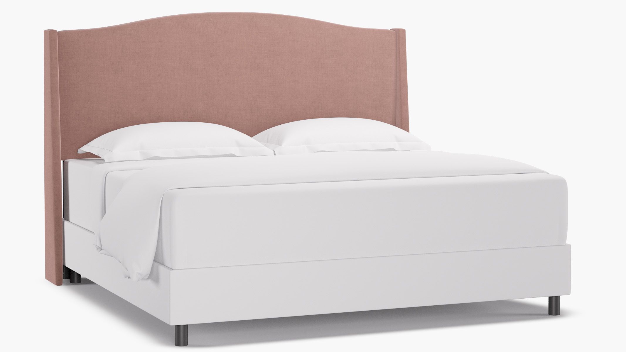 Classic Wingback Headboard | King | Blush Linen by The Inside