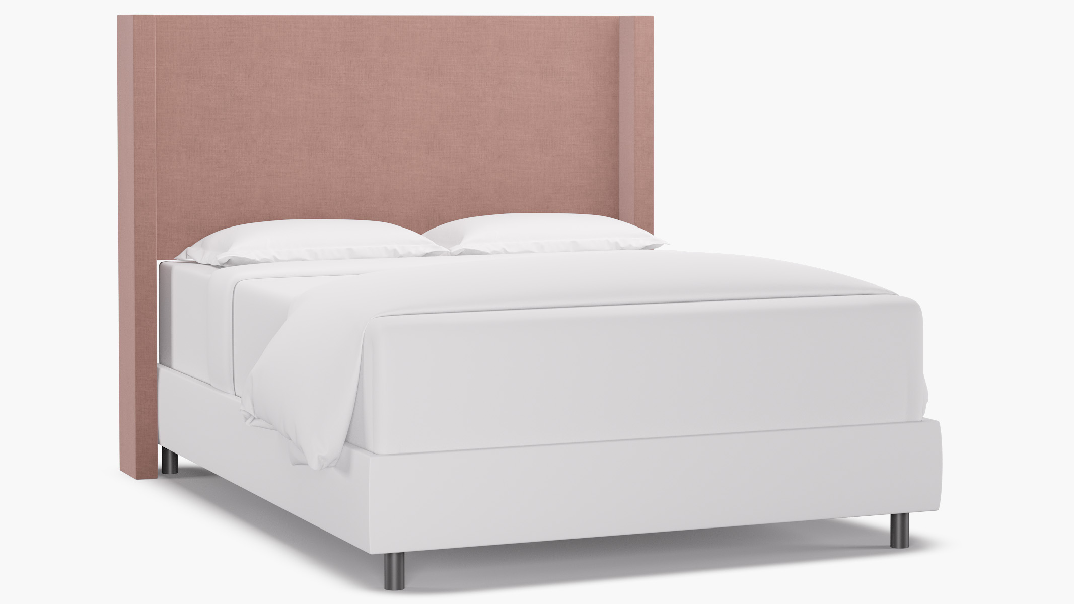 Modern Wingback Headboard | Queen | Blush Linen by The Inside