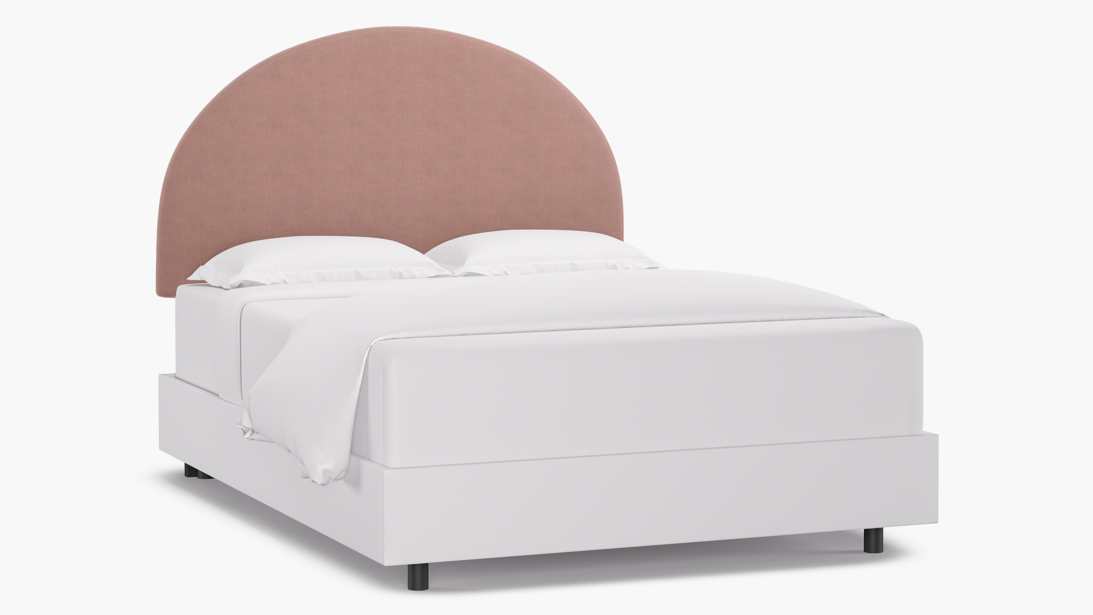 Arched Back Headboard | Queen | Blush Linen by The Inside