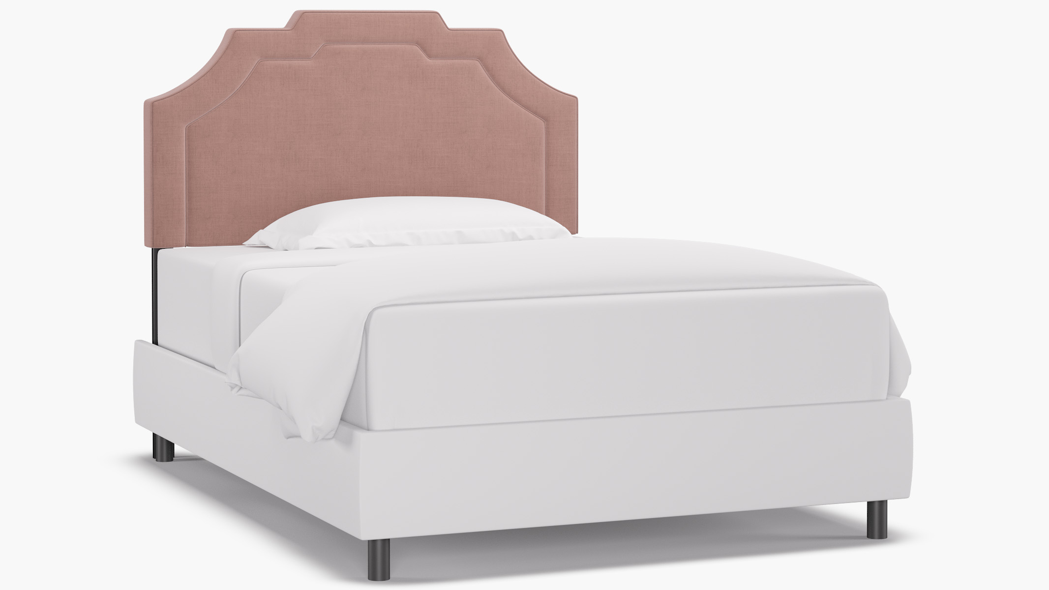 Art Deco Headboard | Full | Blush Linen by The Inside