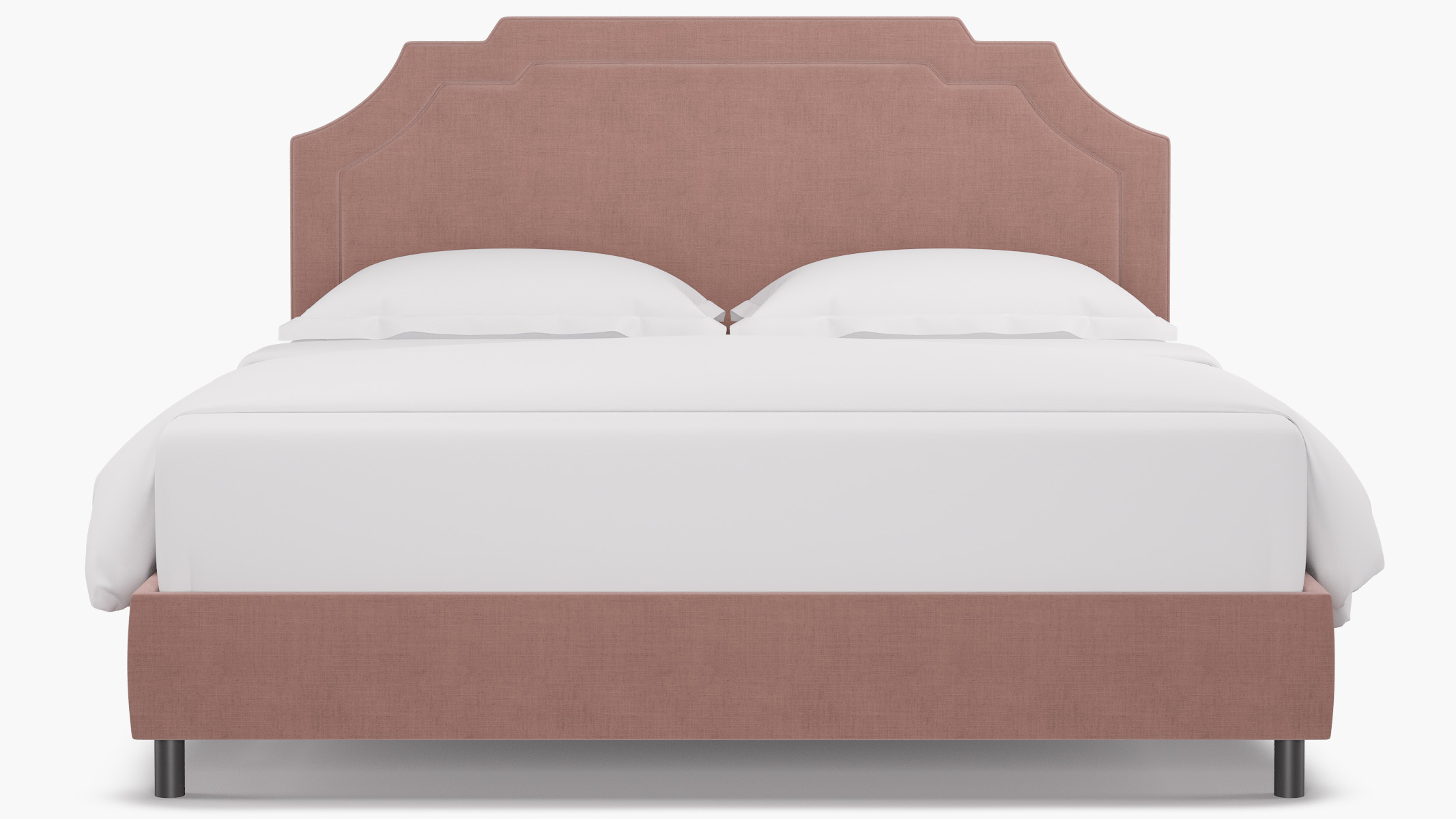 Art Deco Bed | King | Blush Linen by The Inside