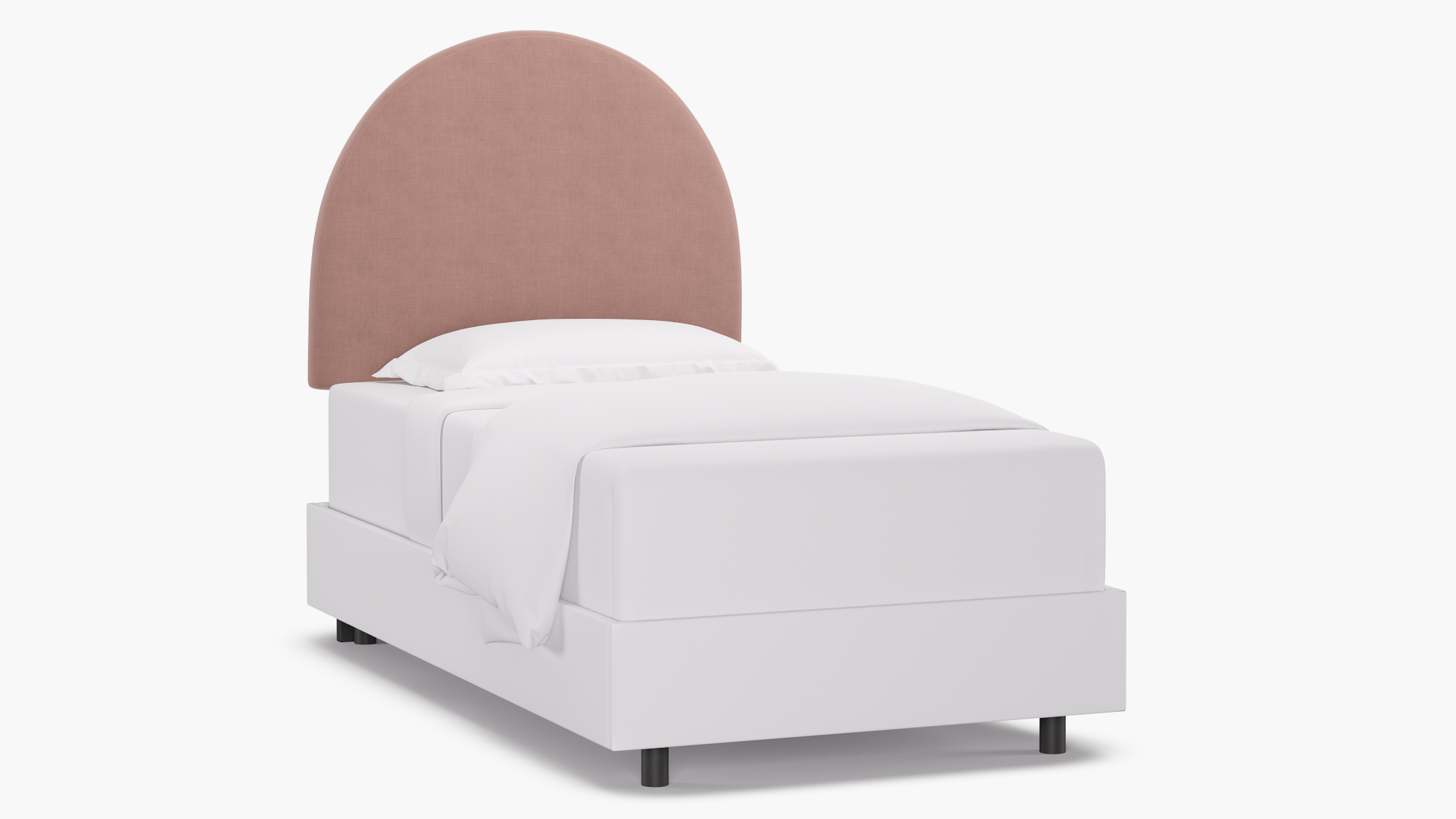 Arched Back Headboard | Twin | Blush Linen by The Inside
