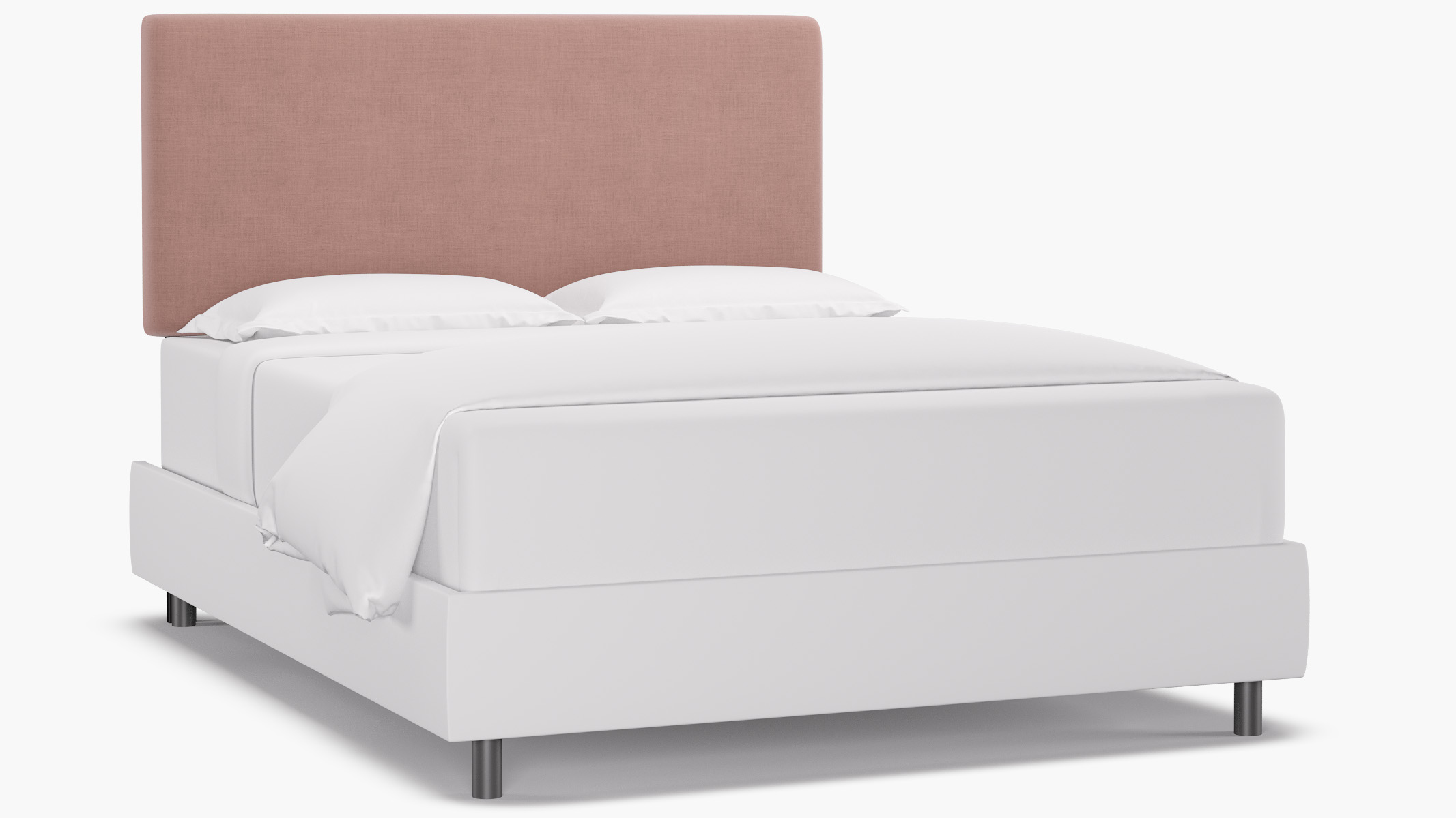 Square Back Headboard | Queen | Blush Linen by The Inside