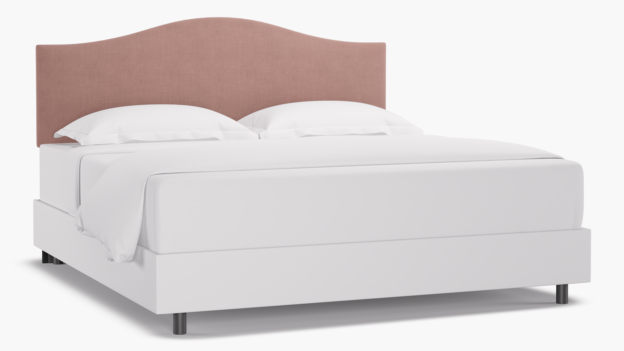 Camelback Headboard | King | Blush Linen by The Inside