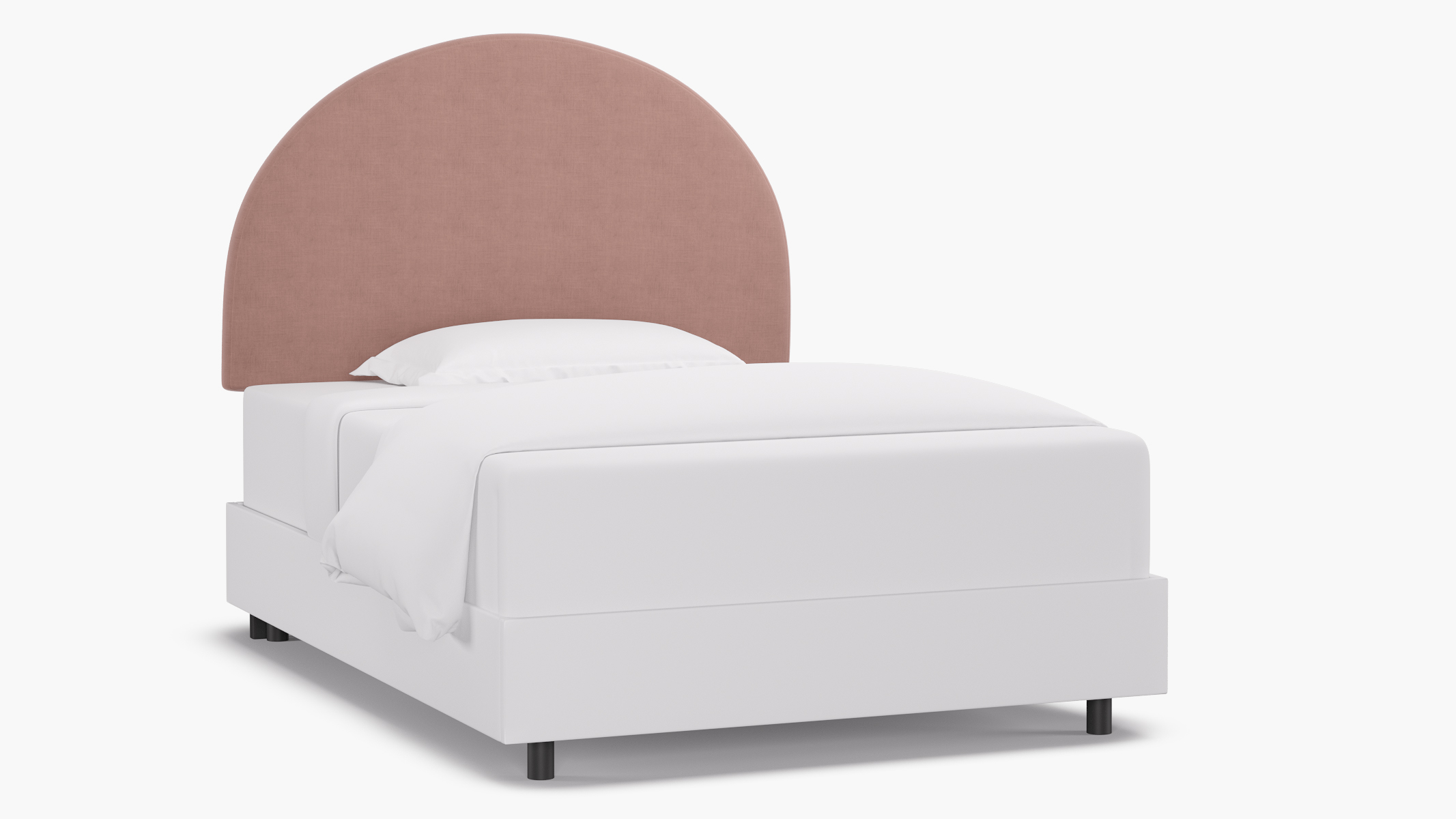 Arched Back Headboard | Full | Blush Linen by The Inside