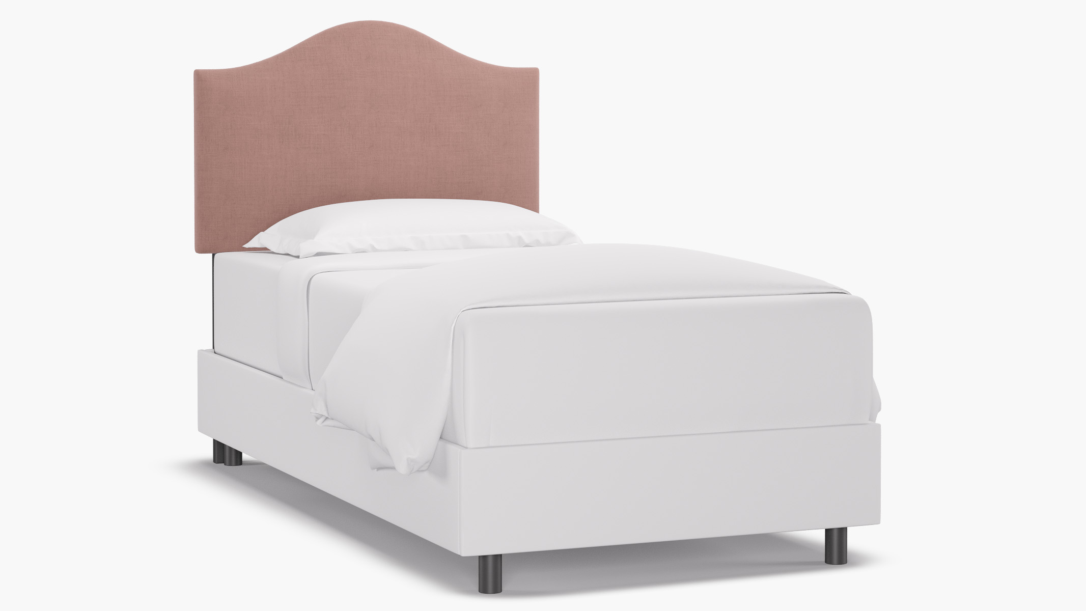 Camelback Headboard | Twin | Blush Linen by The Inside