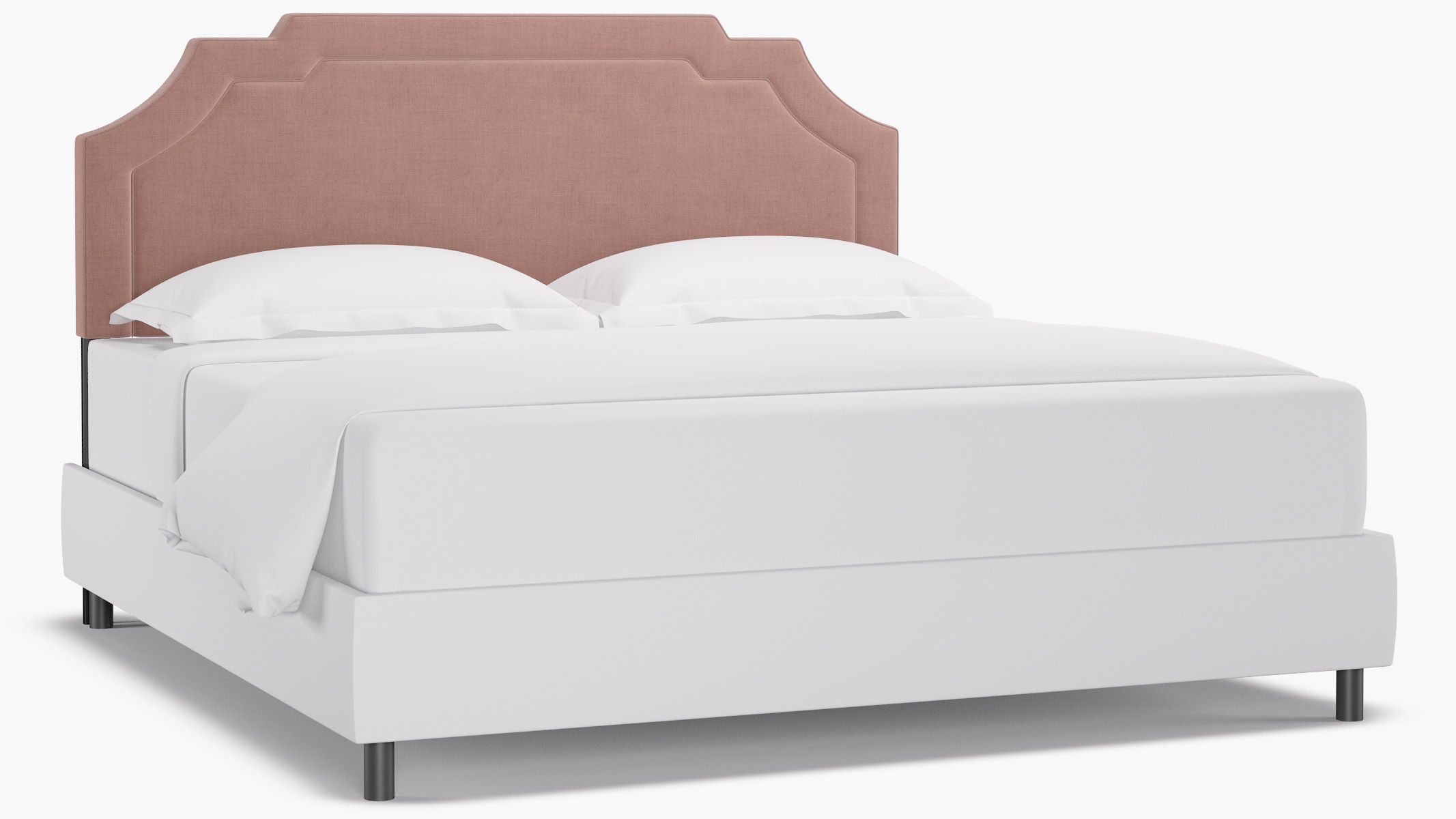 Art Deco Headboard | King | Blush Linen by The Inside