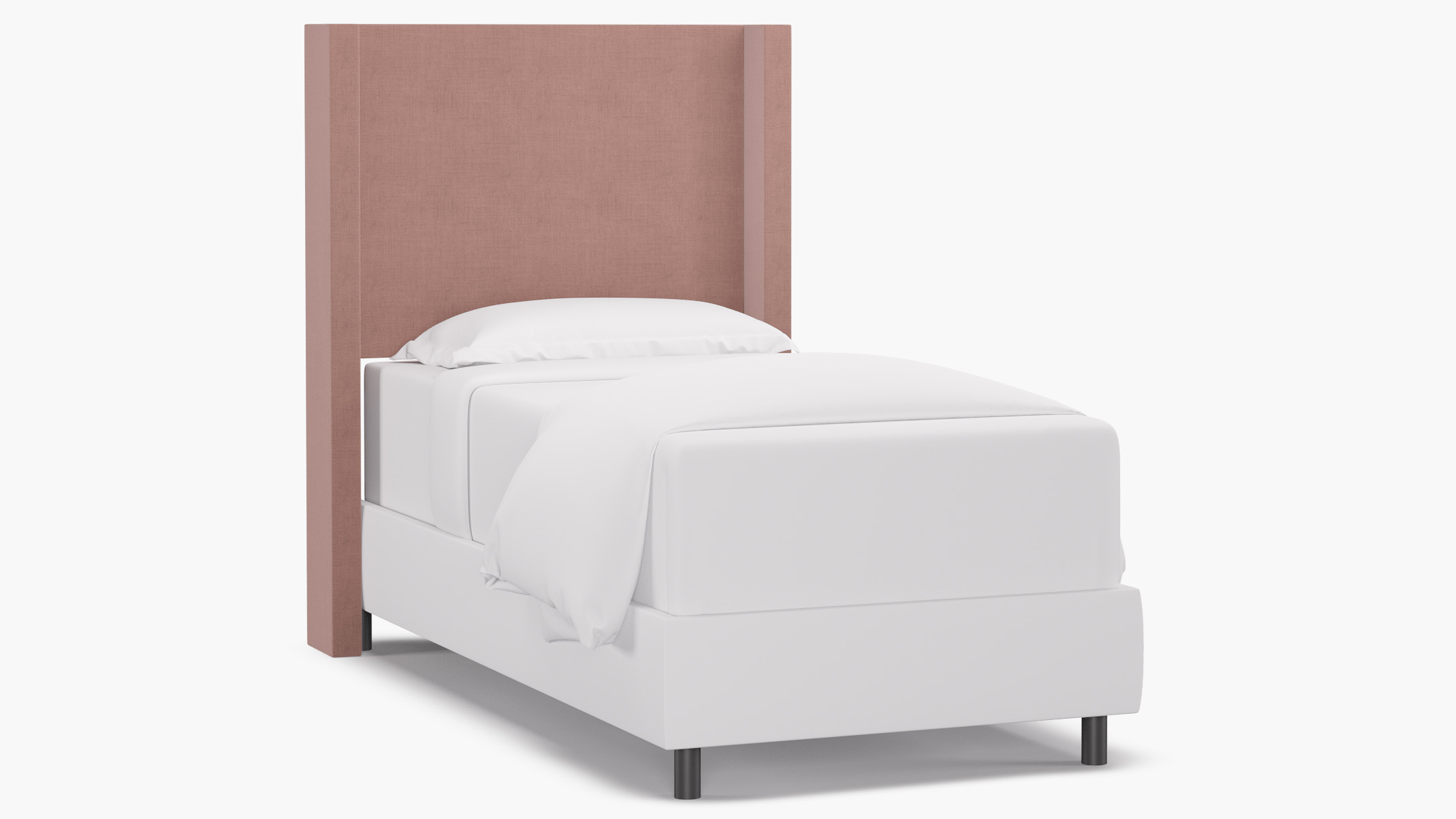 Modern Wingback Headboard | Twin | Blush Linen by The Inside