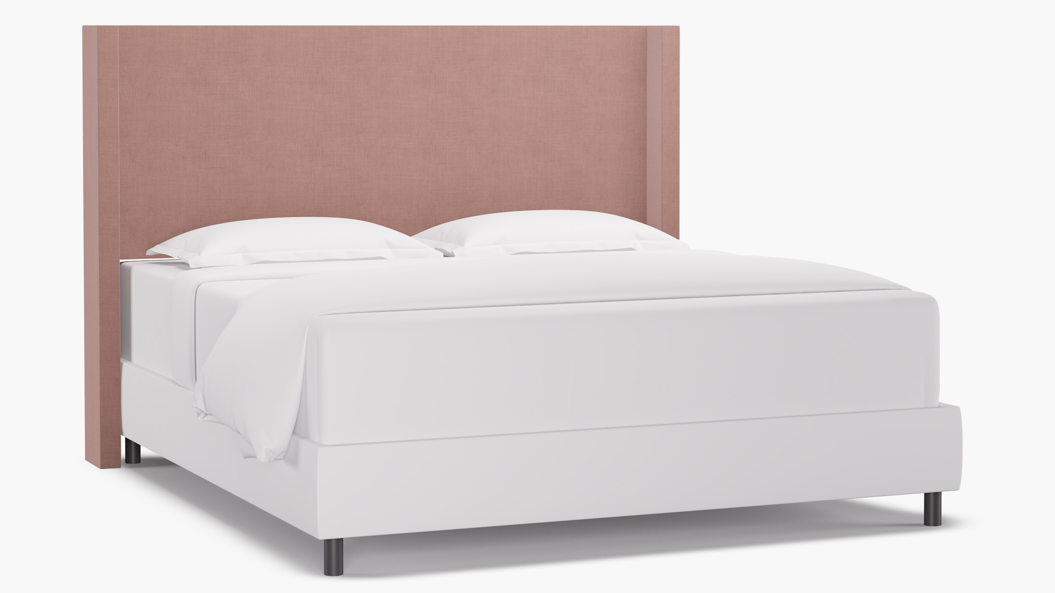 Modern Wingback Headboard | King | Blush Linen by The Inside
