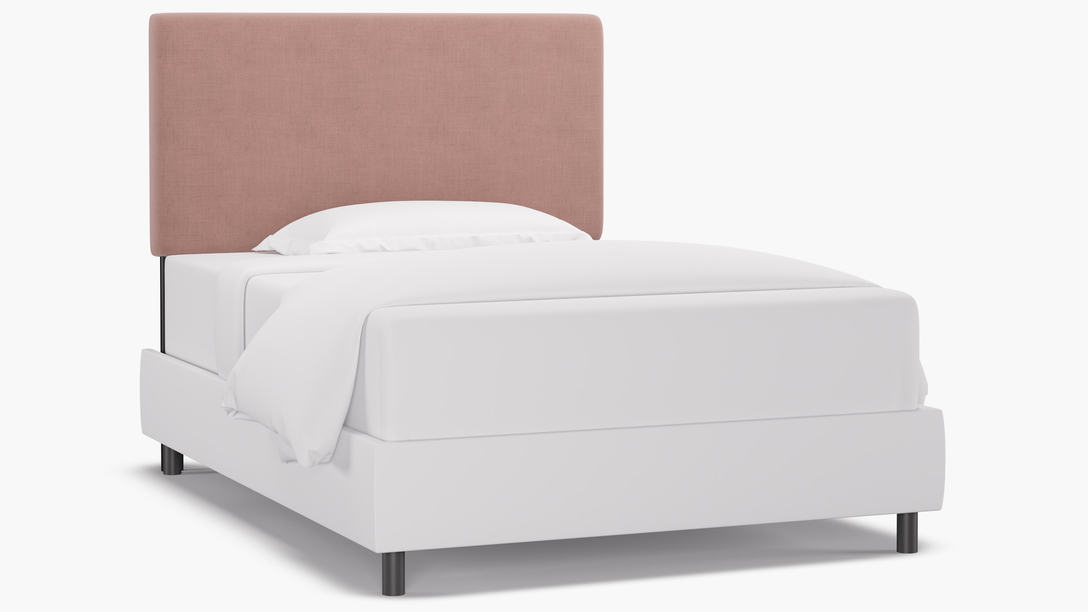 Square Back Headboard | Full | Blush Linen by The Inside