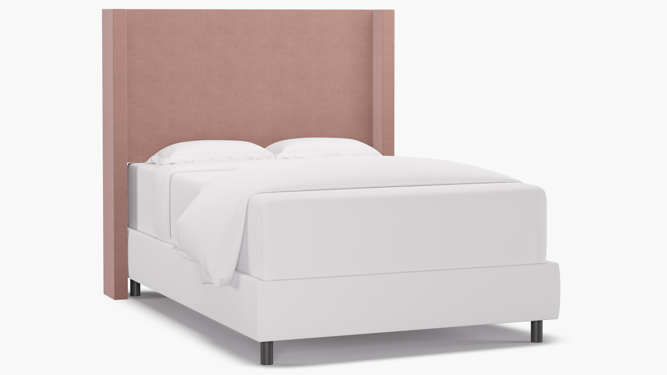 Modern Wingback Headboard | Full | Blush Linen by The Inside