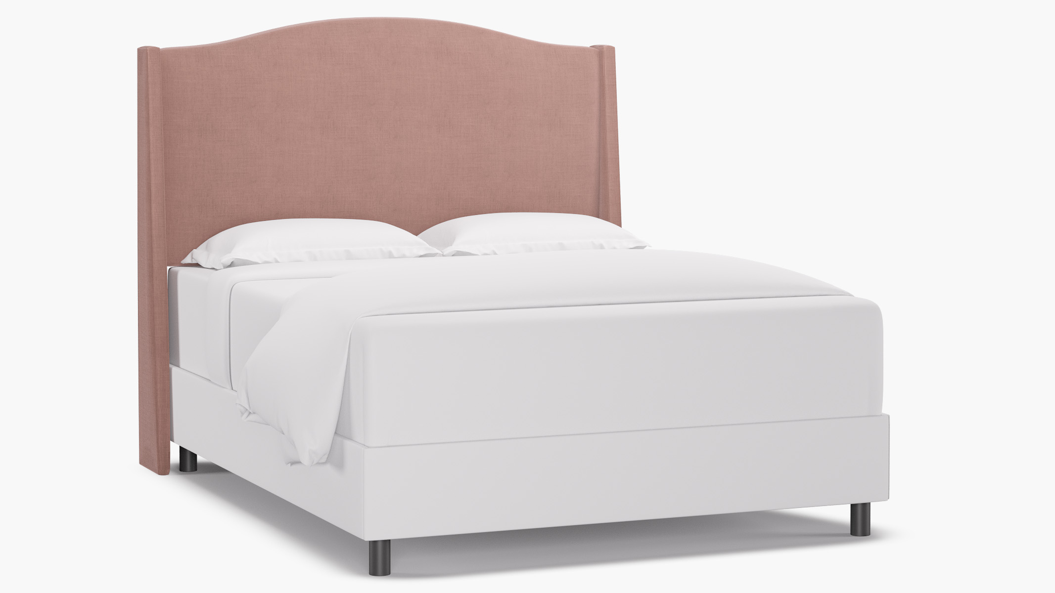 Classic Wingback Headboard | Queen | Blush Linen by The Inside